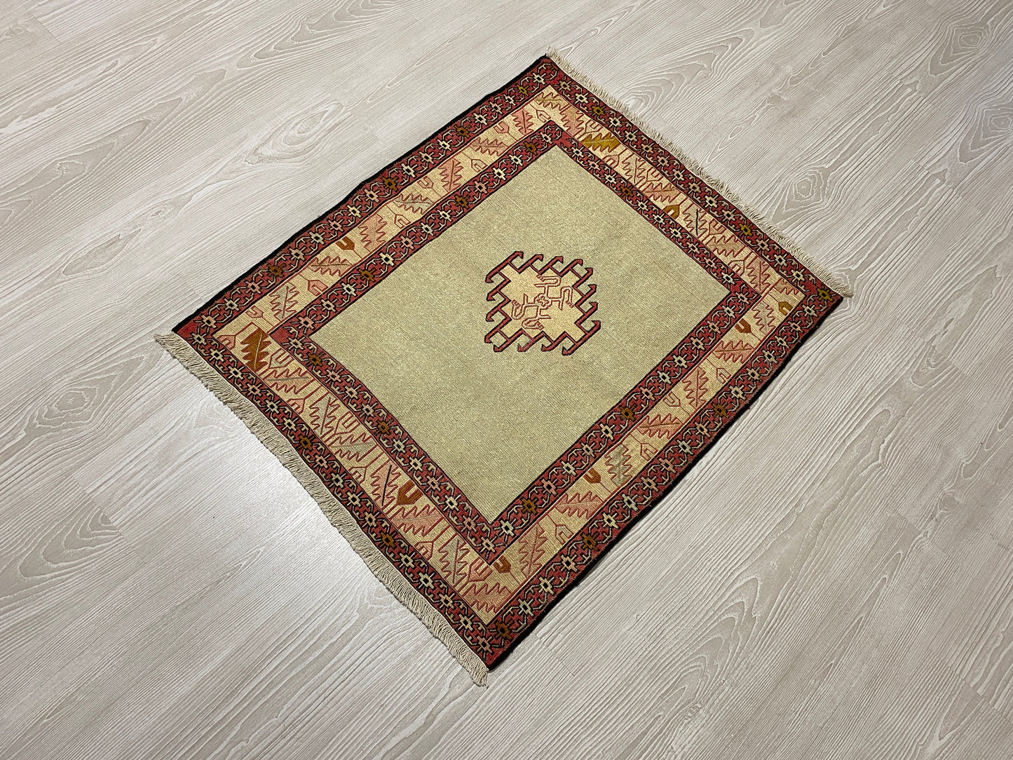 Tribal Silk Soumak Kilim Rug - Kilim Art Gallery