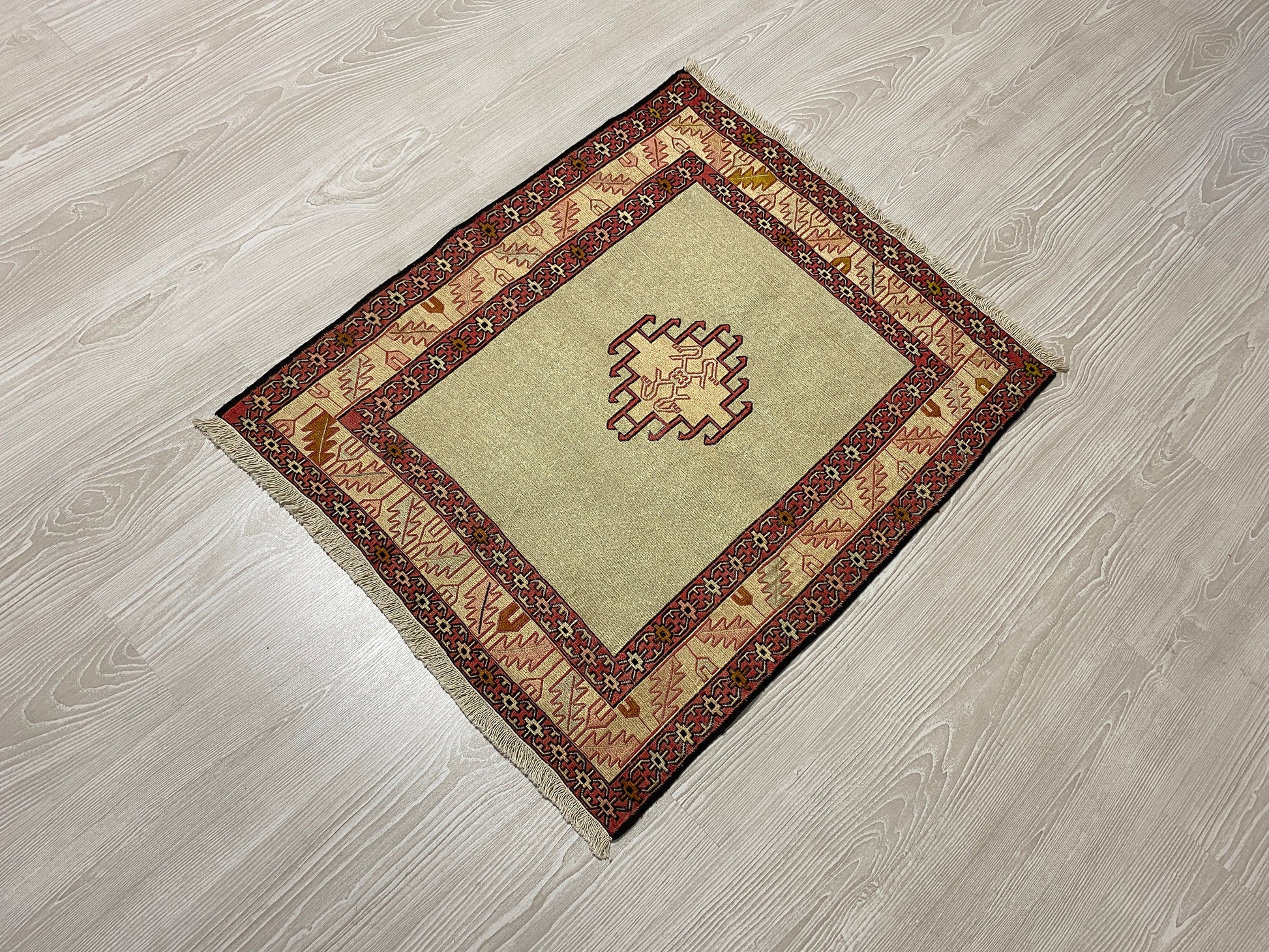 Tribal Silk Soumak Kilim Rug - Kilim Art Gallery