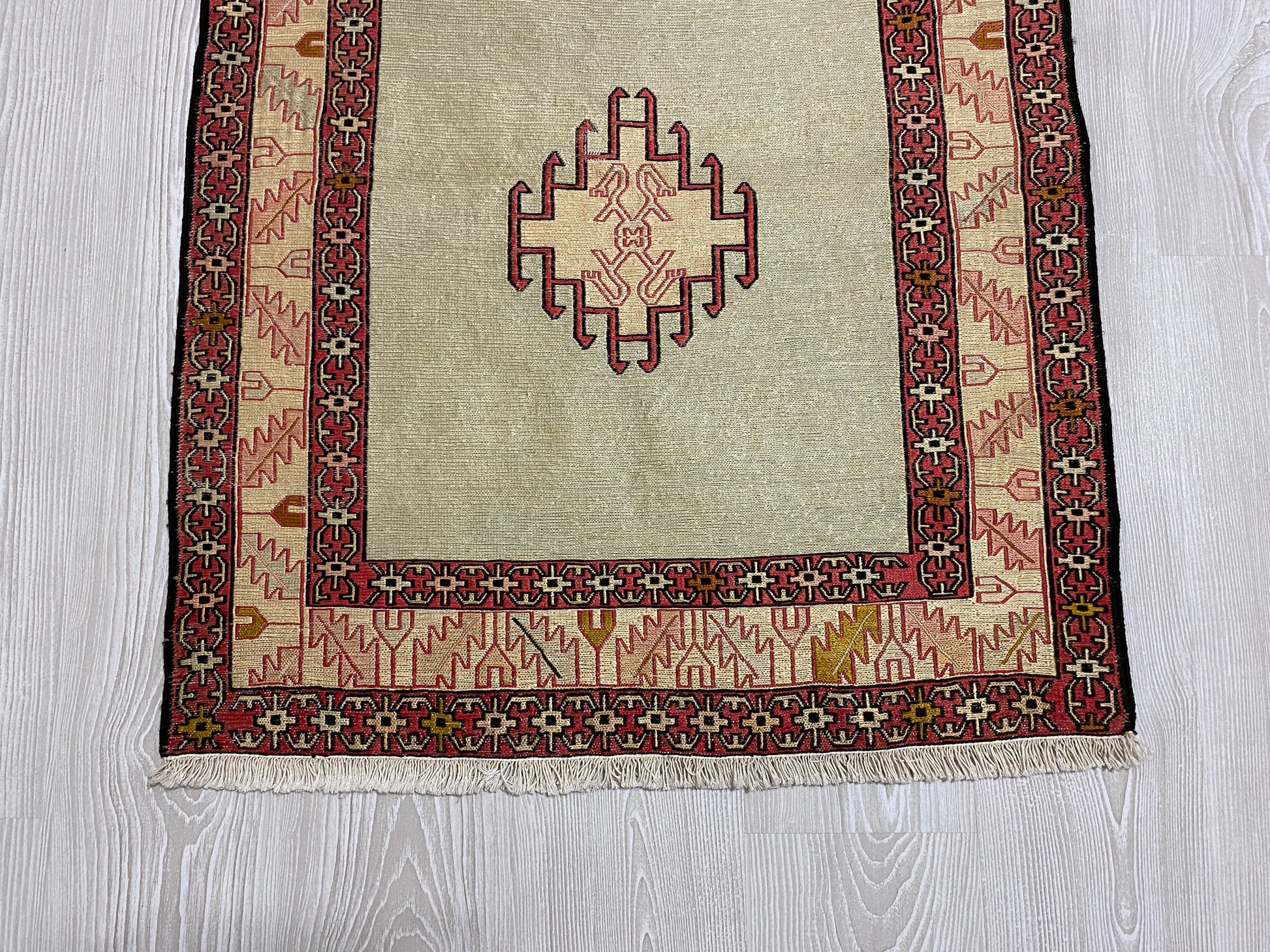 Tribal Silk Soumak Kilim Rug - Kilim Art Gallery