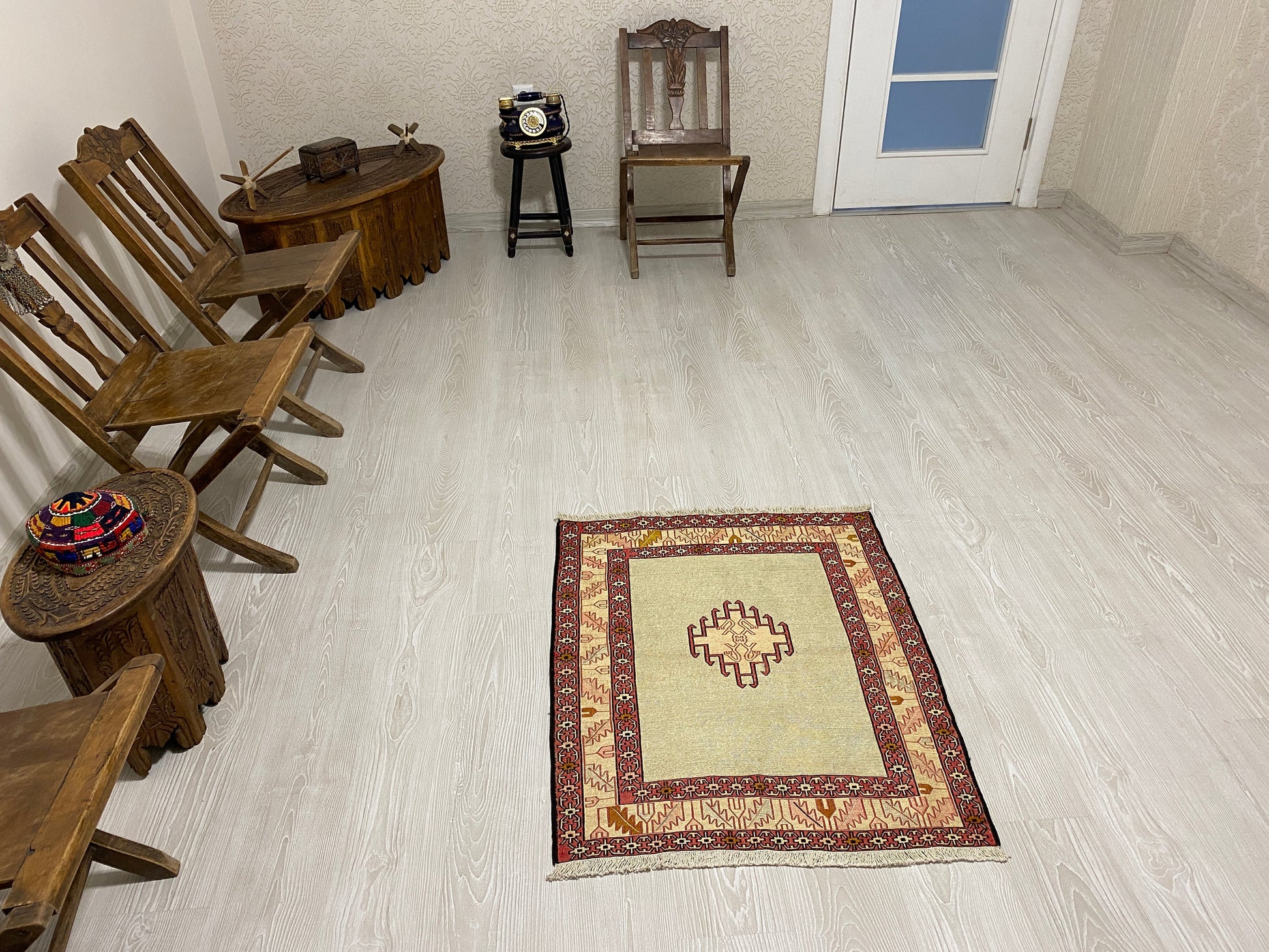 Tribal Silk Soumak Kilim Rug - Kilim Art Gallery