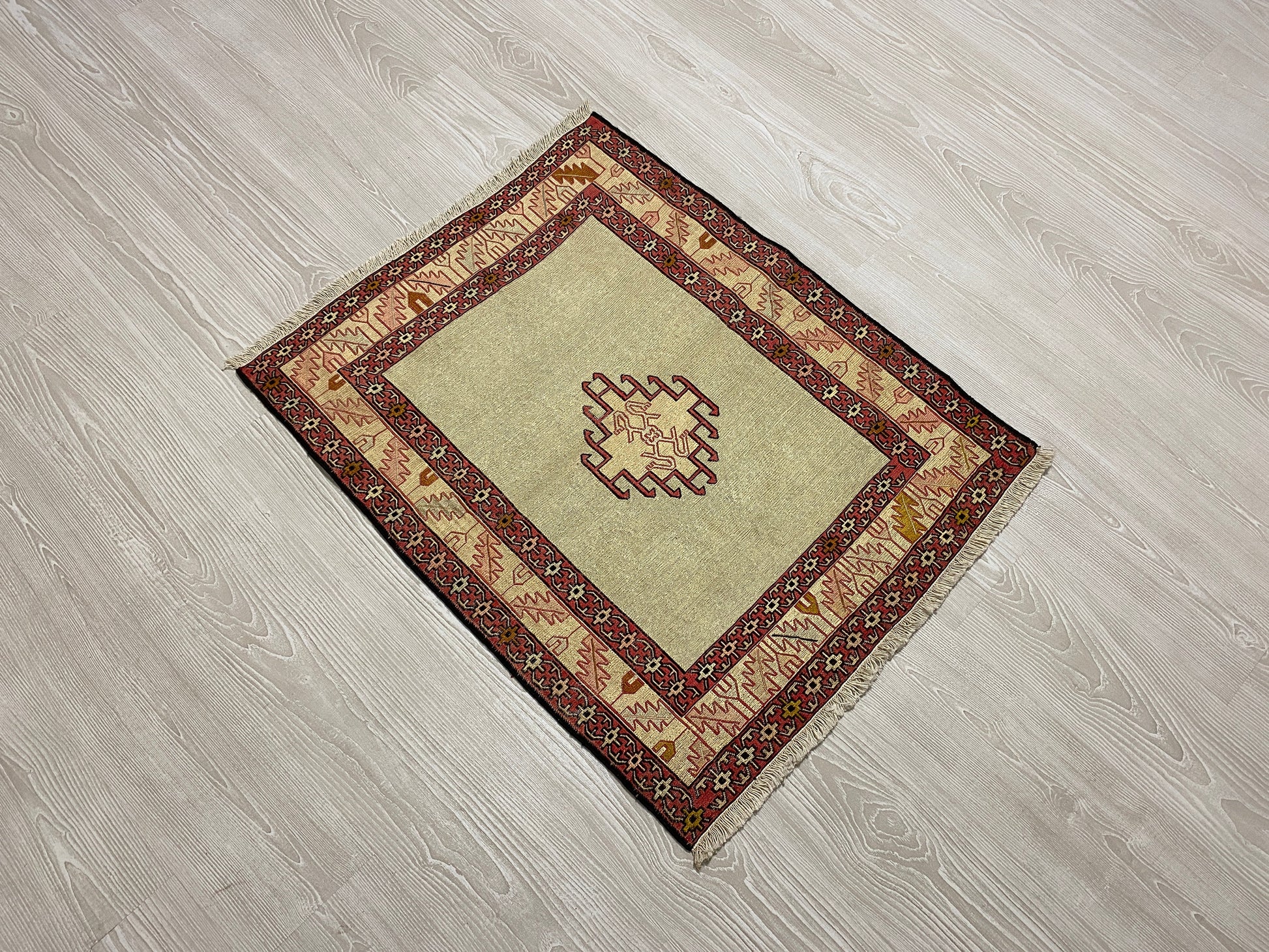 Tribal Silk Soumak Kilim Rug - Kilim Art Gallery