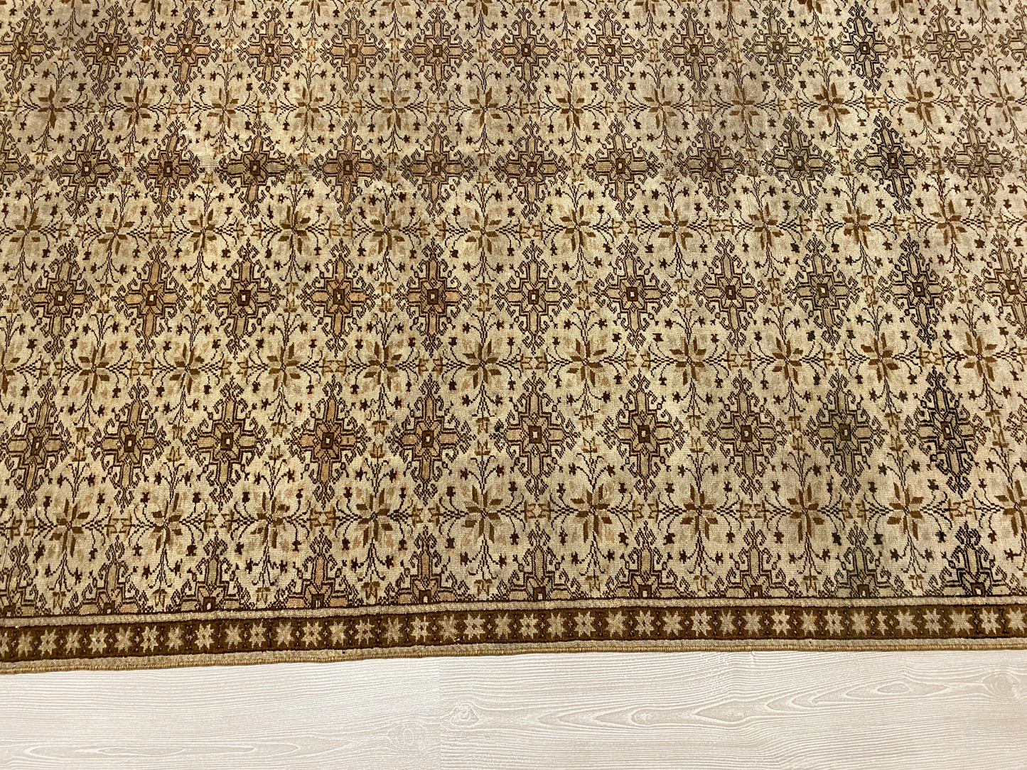 Vintage Natural Color Undyed Turkish Kayseri Area Carpet Rug - Kilim Art Gallery
