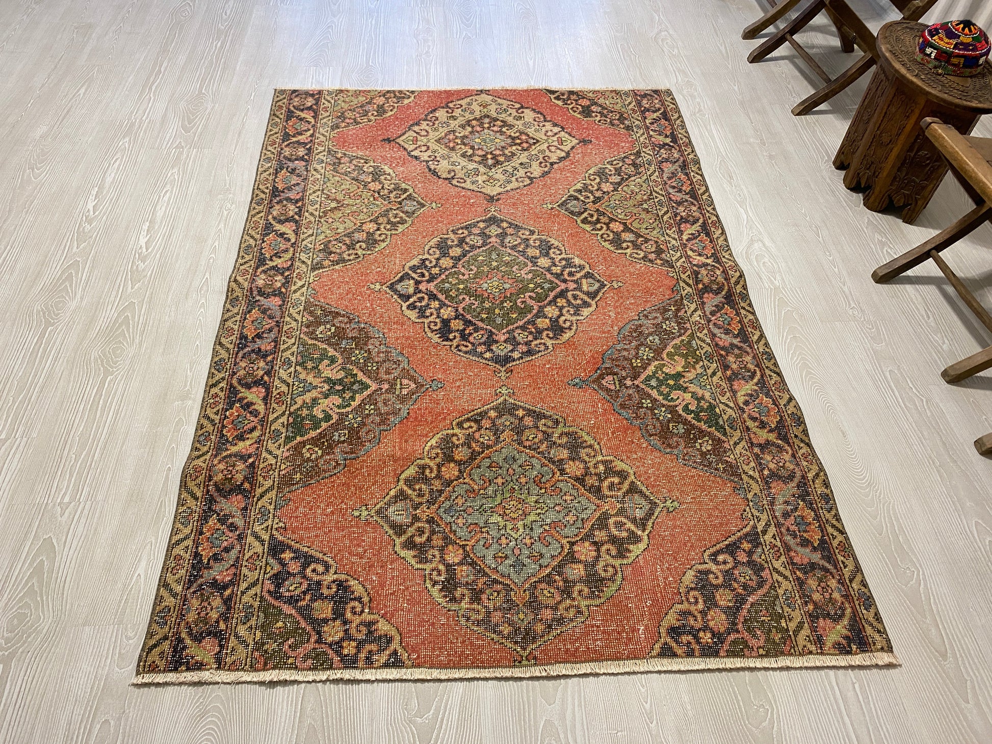 Vintage Turkish Oushak Carpet - Kilim Art Gallery