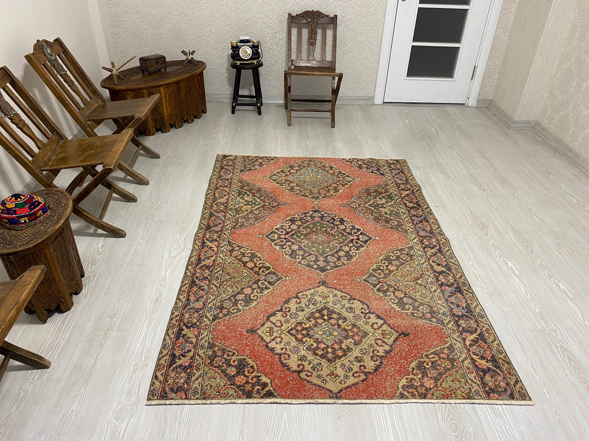 Vintage Turkish Oushak Carpet - Kilim Art Gallery