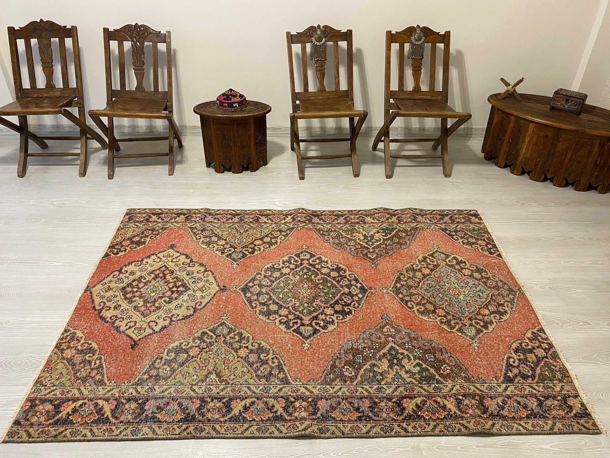 Vintage Turkish Oushak Carpet - Kilim Art Gallery