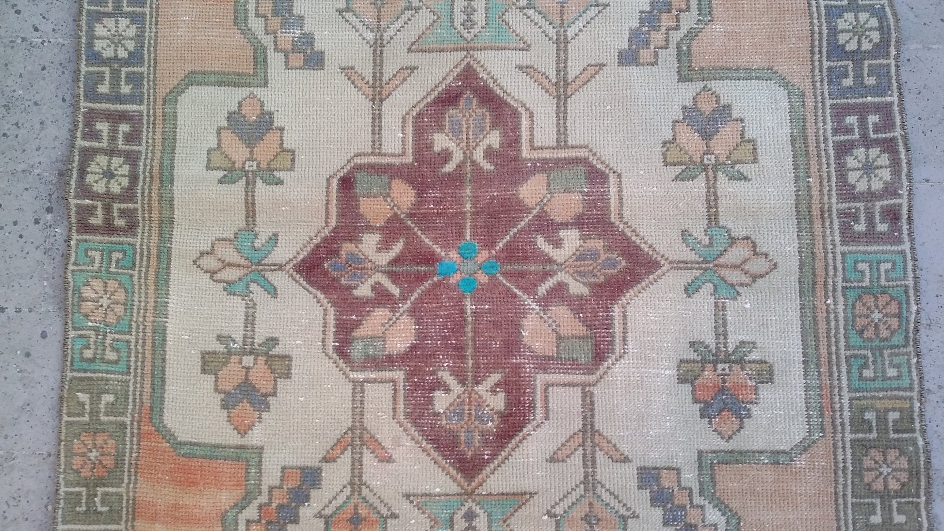 Vintage Turkish Oushak Rug - Kilim Art Gallery