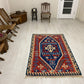 Vintage Very Fine Blue Konya Kilim - Kilim Art Gallery